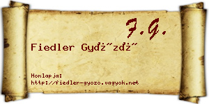 Fiedler Győző névjegykártya